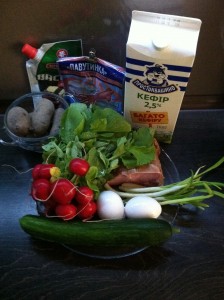 Russian Cold Soup - Ingredients