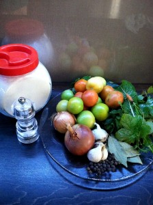 Pickled Tomatoes - ingredients