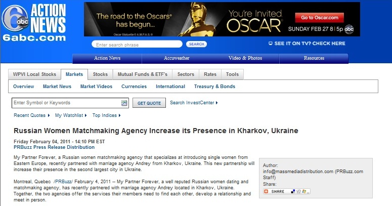 Russian Women Matchmaking Agency in Kharkov, Ukraine